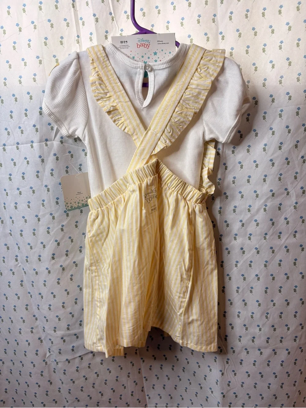 Disney Baby Yellow Stripe One-Piece